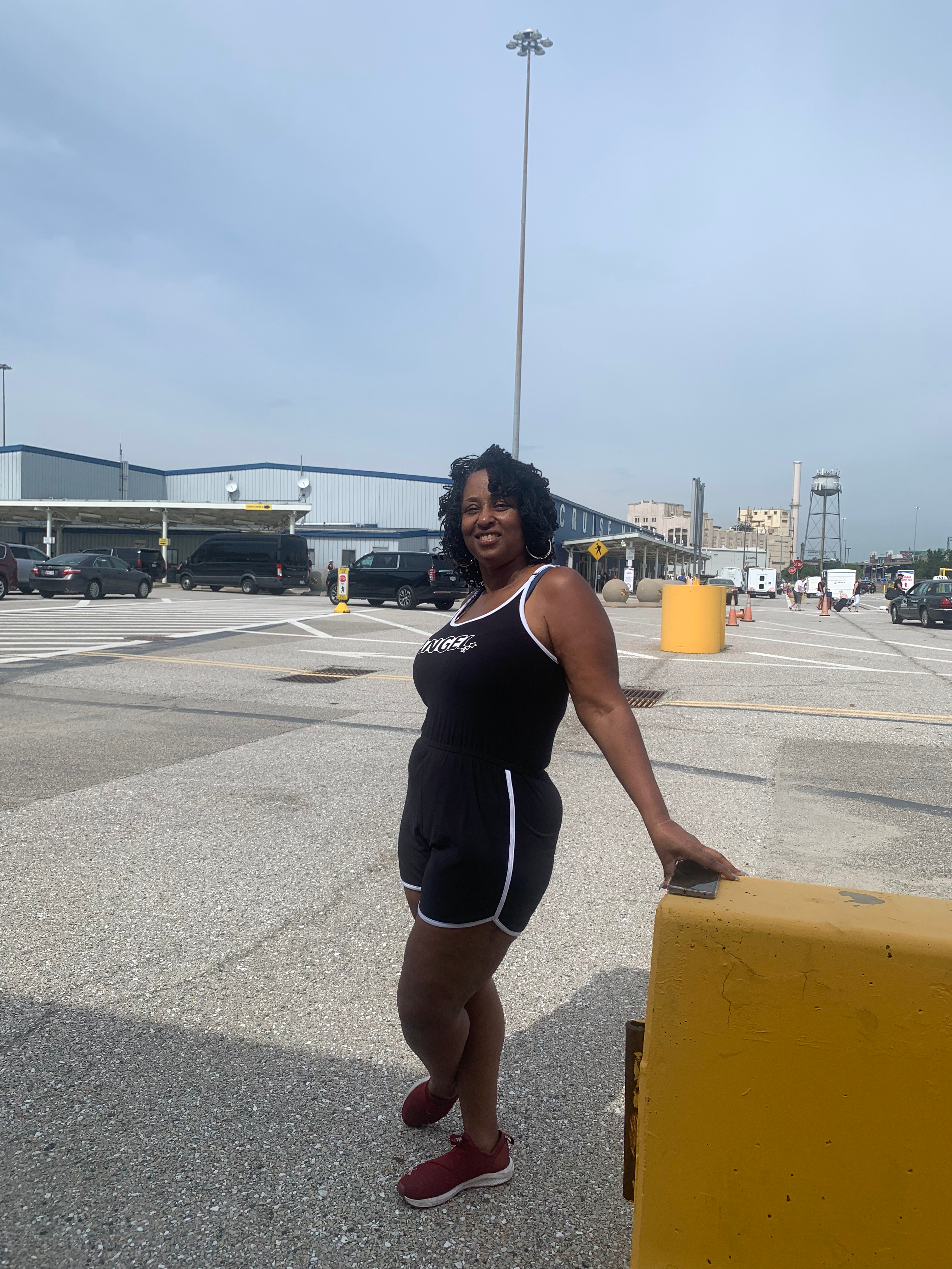 Tammy Smith near the cruise terminal